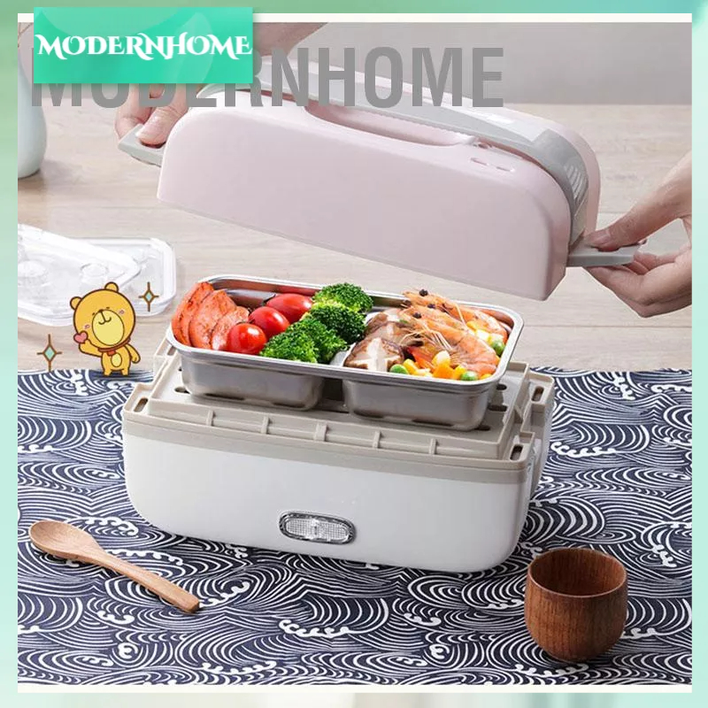 ModernHome Hộp Cơm Giữ Nhiệt Inox Bình Trong Thiết Kế Riêng Biệt Bento Cách Di Động AC 220V