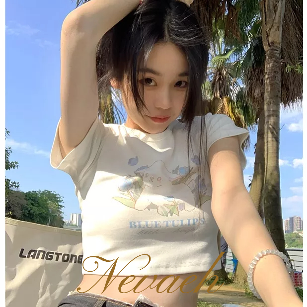 Áo Thun Nữ Ngắn Tay In Chữ Thời Trang Trẻ Trung