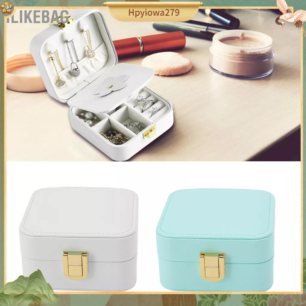 Ilikebag Hộp Đựng Trang Sức Nhỏ Hiển Thị Lưu Trữ Di Động Cho Nhẫn Và Bông Tai