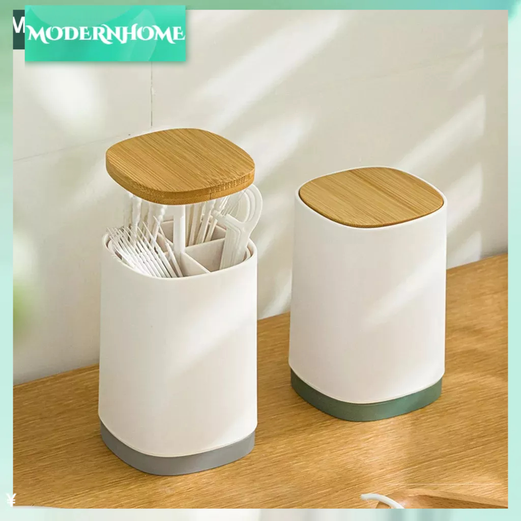 ModernHome Hộp đựng tăm tự động Đẩy đa mục đích Thiết kế bộ phận cho Tăm bông Chỉ nha khoa