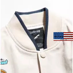 Áo Khoác Bóng Chày Thời Trang Đường Phố retro Mỹ Dành Cho Nam Nữ Phong cách Nhật Bản Áo sơ mi màu xanh Bộ đồ