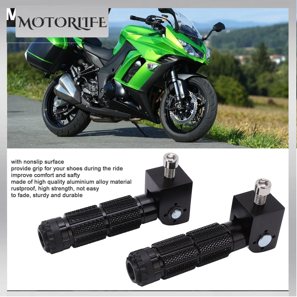 Motorlife 1 cặp Gác chân xe máy đa năng Bộ để phía sau có bu lông lắp 8mm Thay thế cho Aprilla