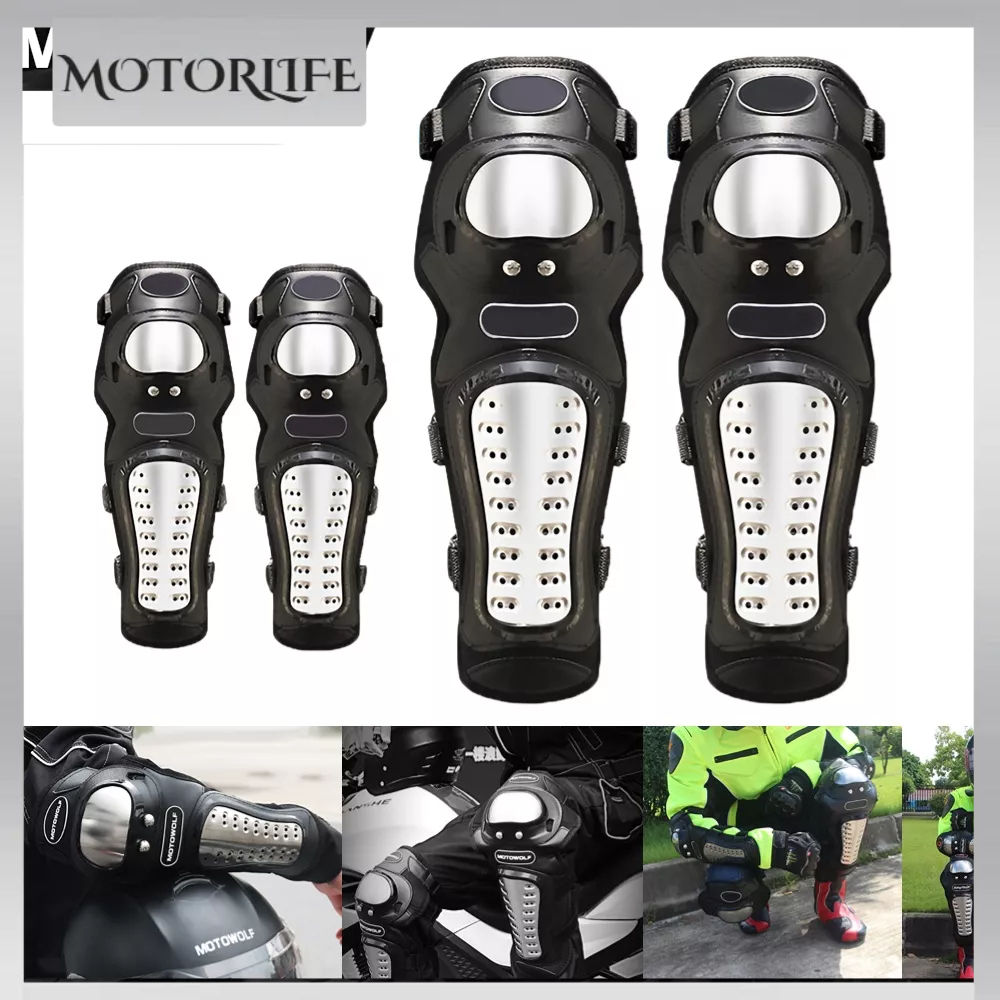Motorlife Bộ đồ bảo hộ xe máy miếng đệm đầu gối bằng thép không gỉ Bảo vệ khuỷu tay cho Motocross ATV Xe đạp leo núi