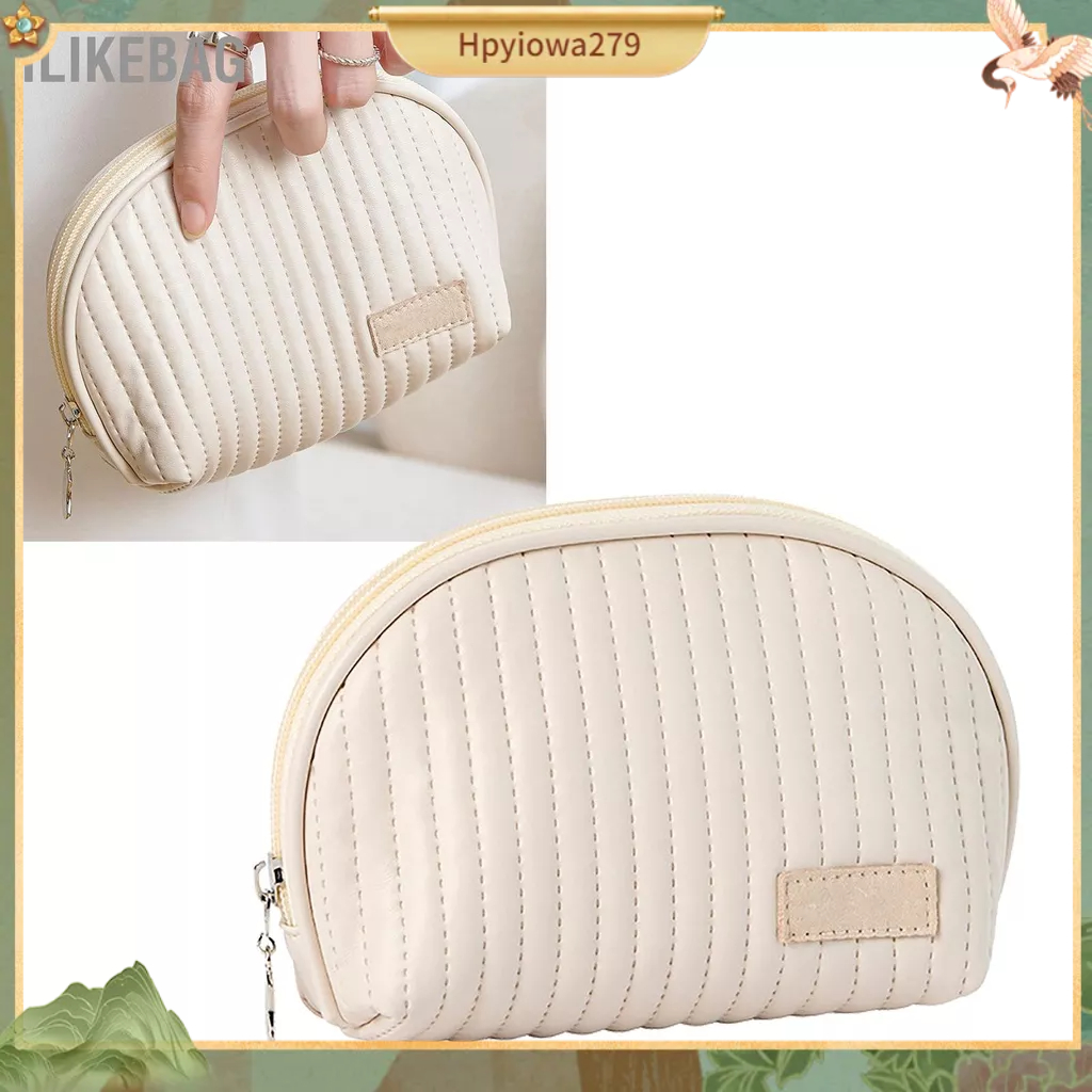 Túi Da PU Đựng Đồ Trang Điểm / Son Môi Sức Chứa Lớn Tiện Dụng Khi Đi Du Lịch