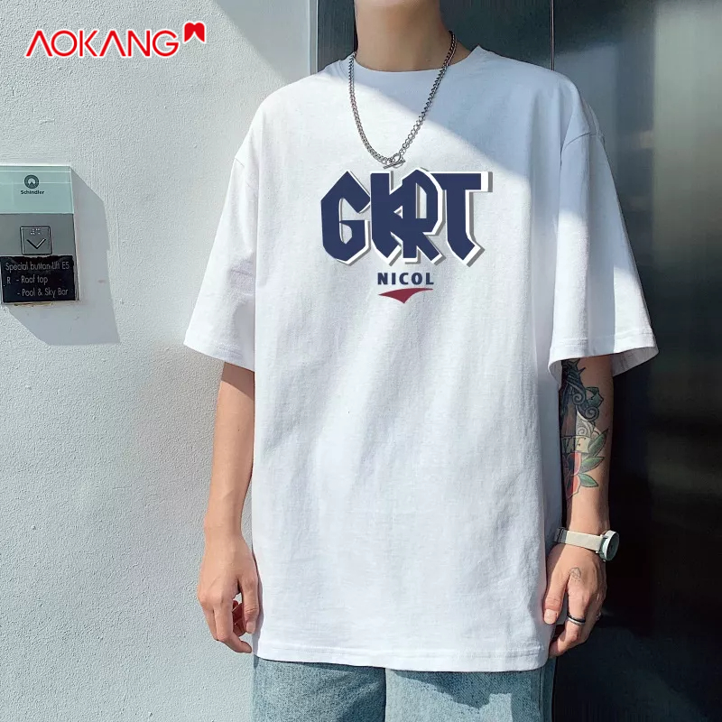 Áo thun AOKANG tay ngắn phong cách Hàn Quốc thời trang mùa hè mới trẻ trung dành cho nam