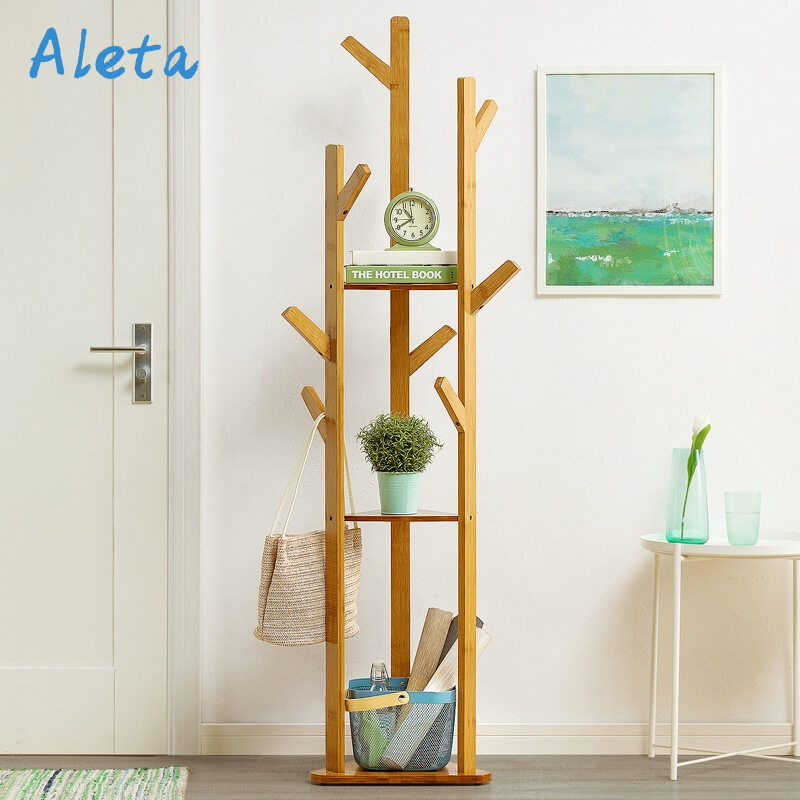 Giá Treo Áo Khoác Bằng Gỗ Không Trơn Thiết Kế Đơn Giản Hiện Đại