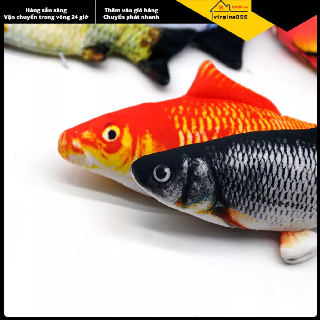 Cá Nhồi Bông Đồ Chơi Có Thể Sạc Lại Bằng Cổng USB Dành Cho Mèo Cưng