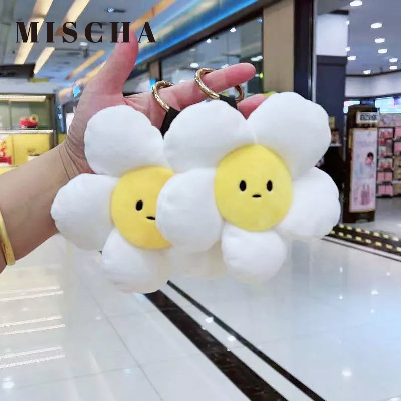 MISCHA Móc Khóa Hình Búp Bê Nhồi Bông Hoa Hướng Dương Siêu Dễ Thương