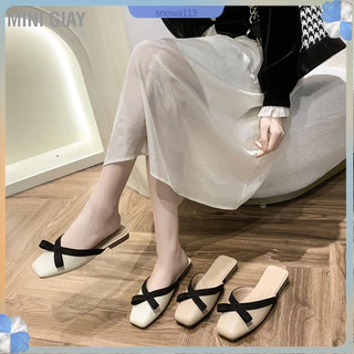 Bán nóng Dép nữ thời trang hở lưng Thời trang Mềm mại Thoải mái Mùa hè nửa phẳng để mua sắm