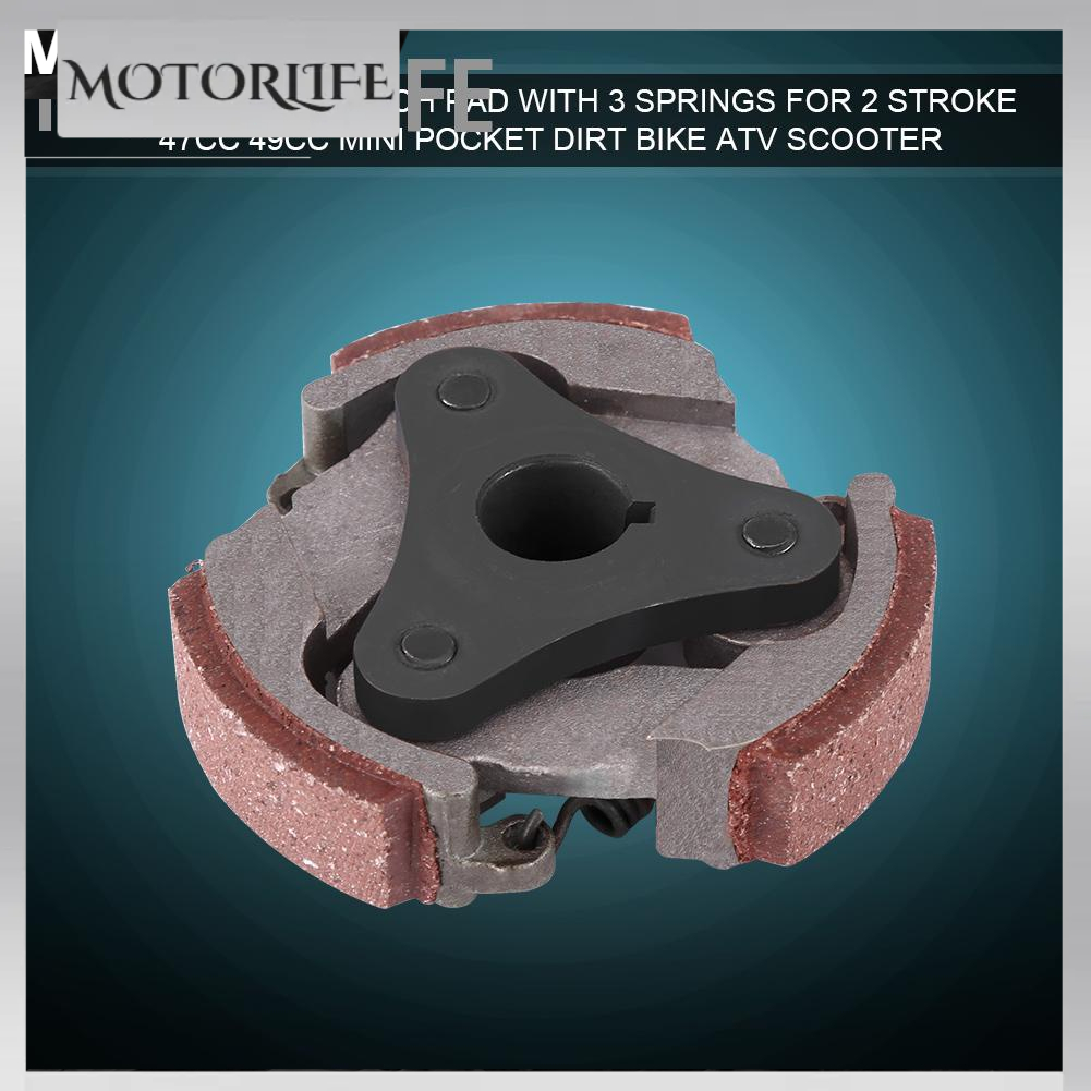 Motorlife Miếng đệm ly hợp xe máy với 3 lò xo cho 2 thì 47cc 49cc Mini Pocket Dirt Bike ATV Scooter