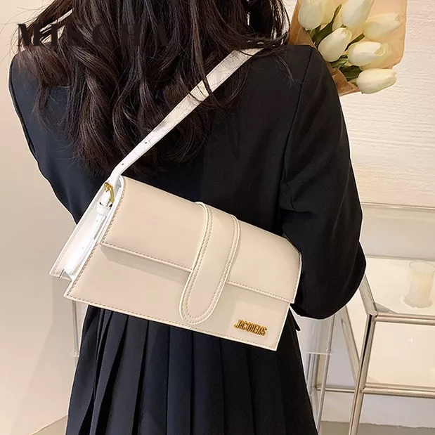Mischa Túi Đeo Chéo Da PU Hình Vuông Màu Trơn Thiết Kế Nhỏ Nhắn Thời Trang Xinh Xắn