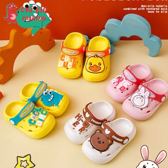 Dép trẻ em  Dép Sandal Đục Lỗ Thoáng Khí Chống Trượt Họa Tiết Hoạt Hình Thời Trang Mùa Hè Cho Bé TTC520