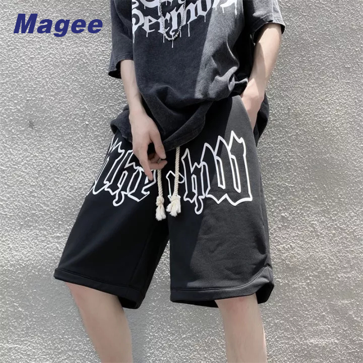 Quần Short hip hop Dây Rút Dáng Rộng Phong Cách Mới Mùa Hè Hong Kong Hợp Thời Trang