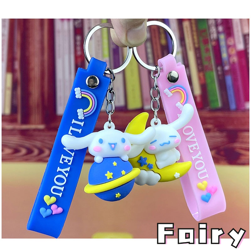 Móc Khóa Cao Su Mềm Hình Búp Bê Hoạt Hình Mới