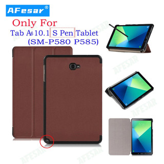 Bao da máy tính bảng mỏng đơn giản với khe cắm bút thời trang cho Samsung Galaxy Tab A A6 10.1 (2016)