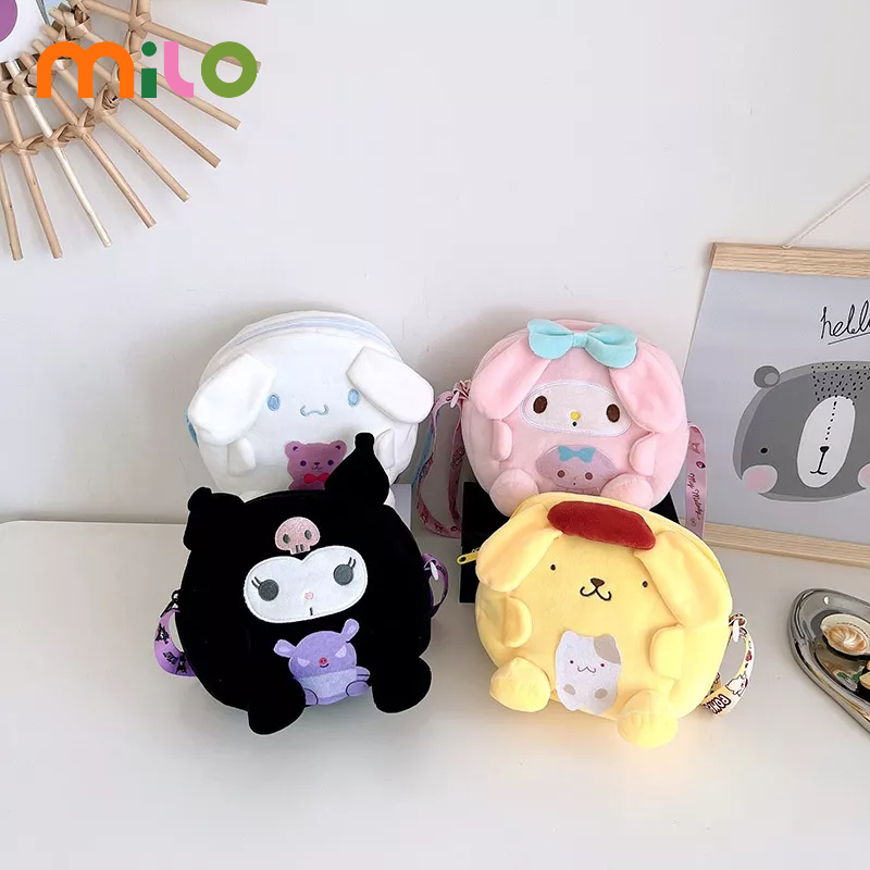 Milo Túi Đeo Chéo Hình Thú Nhồi Bông Dễ Thương Cho Bé Gái