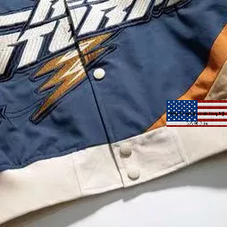 Áo Khoác Bóng Chày Thời Trang Đường Phố retro Mỹ Dành Cho Nam Nữ Phong cách Nhật Bản Áo sơ mi màu xanh Bộ đồ