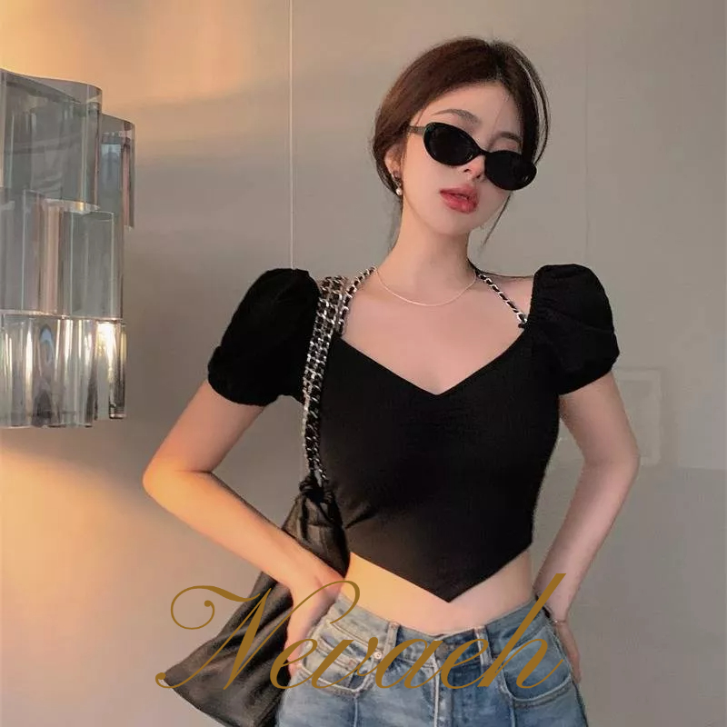 Áo Thun Tay Ngắn Hở Lưng Thời Trang Mùa Hè Quyến Rũ Cho Nữ áo croptop