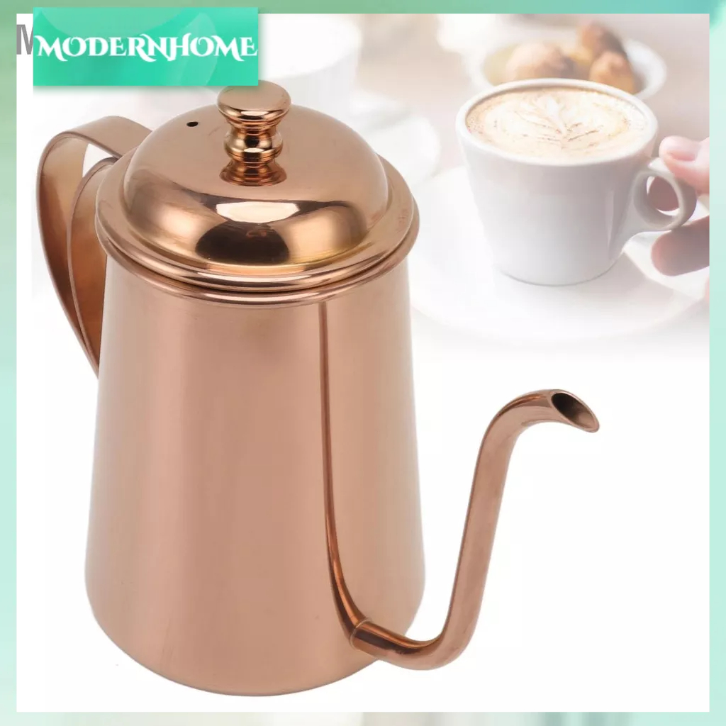 ModernHome 650ml Pour Over Ấm pha cà phê đun nước cổ ngỗng bằng thép không gỉ 304 dày