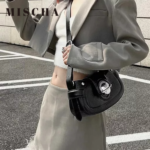 Mischa Túi Đeo Vai Bằng Da PU Chất Lượng Cao Thời Trang Phong Cách niche Cổ Điển