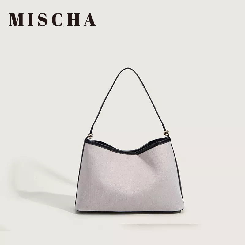Mischa Túi Xách Đeo Vai canvas Màu Tương Phản Đơn Giản Hợp Thời Trang
