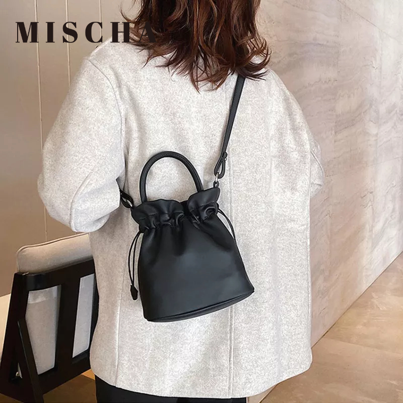 MISCHA Túi Đeo Chéo Vai mini Bằng Da PU Thời Trang Sành Điệu Cho Nữ