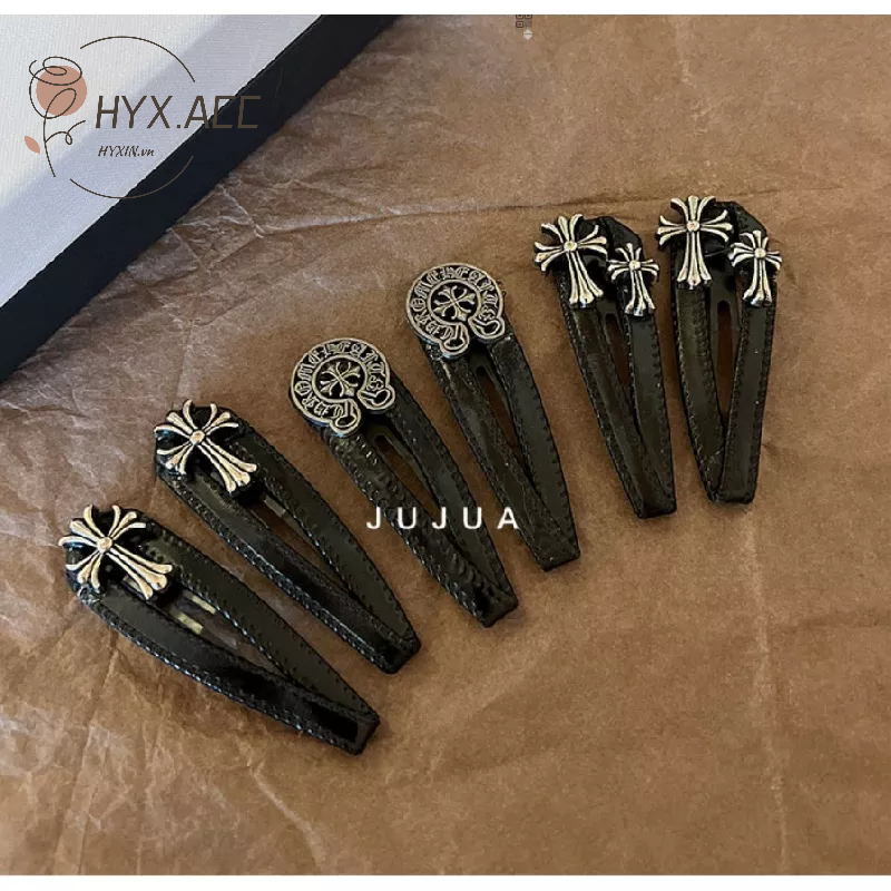 Cross Barrettes Hip hop Y2k Barrettes handmade Barrettes