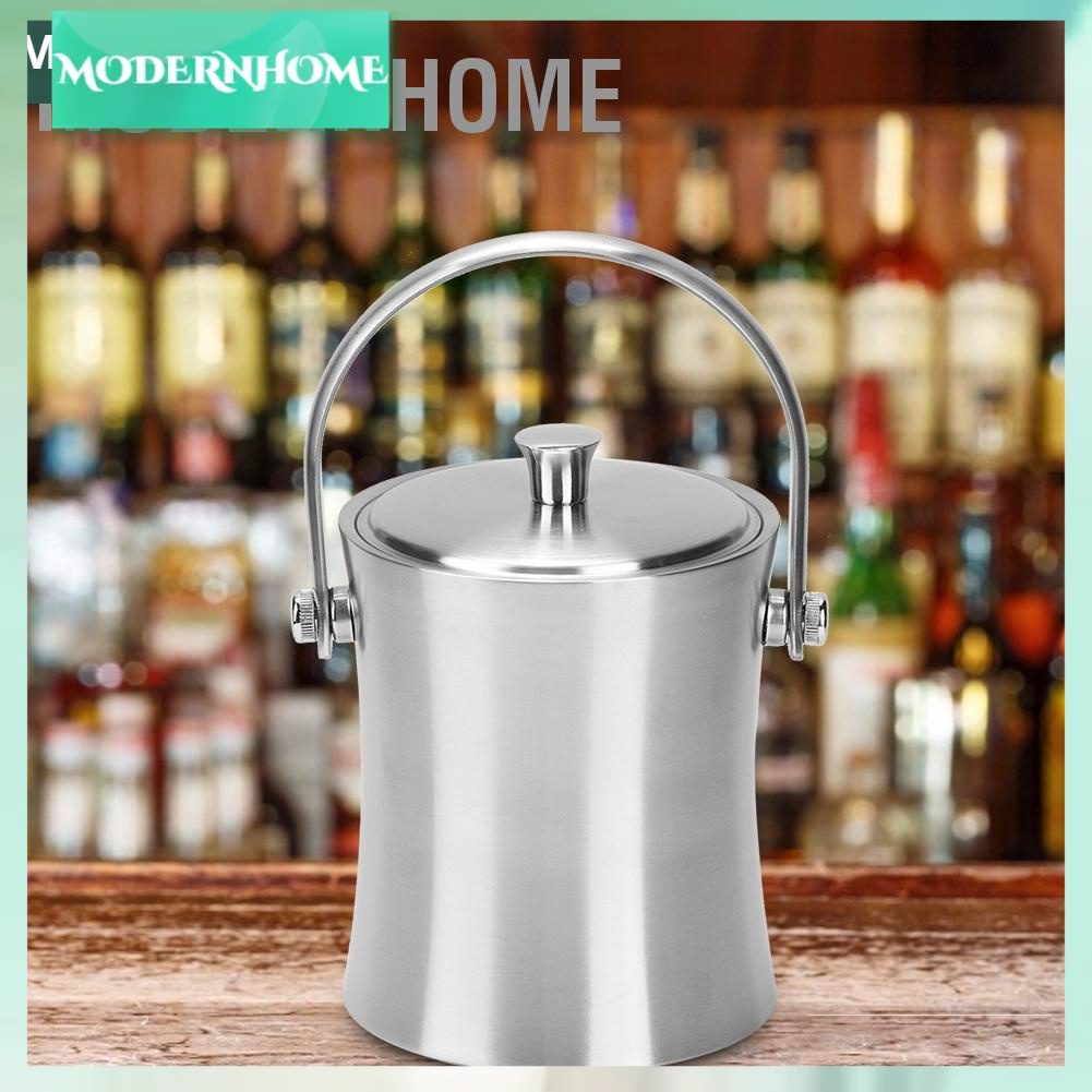 ModernHome 1L Hộ Gia Đình Xô Đá Inox Đựng Bia Champagne Thùng Chai Rượu Đồ Dùng