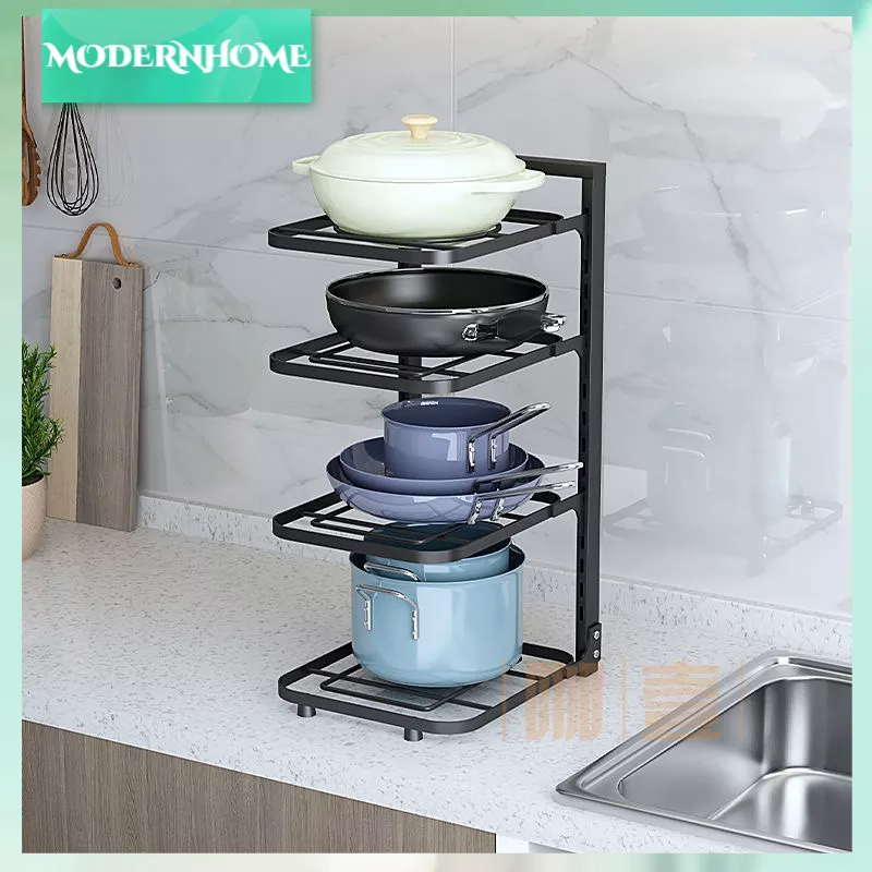 ModernHome Giá Để Đồ Nồi Nhiều Lớp Chịu Lực Chắc Chắn Góc Tròn Dụng Cụ Tổ Chức Cho Nhà Bếp