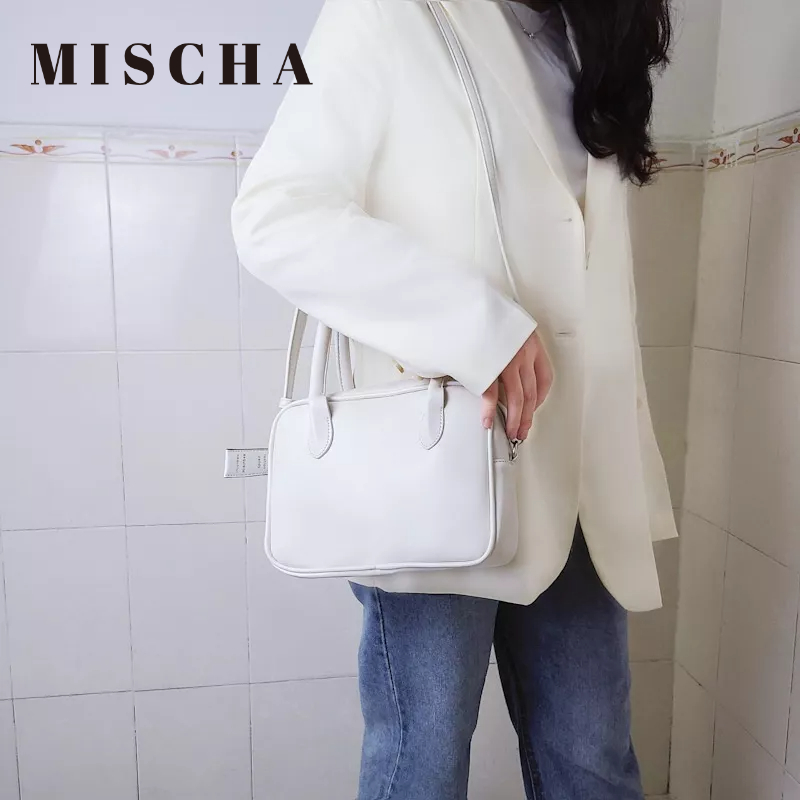 Mischa Túi Đeo Vai Hình Vuông Nhỏ Bằng Da PU Màu Trơn Thời Trang Phong Cách Phương Tây