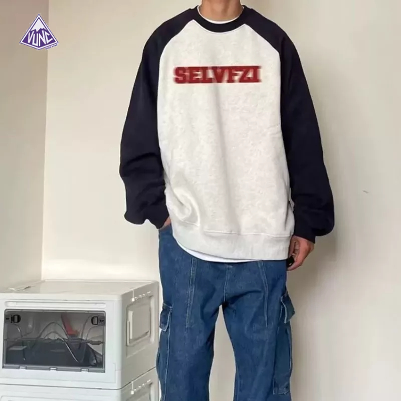 Áo sweater Chui Đầu Cổ Tròn Dáng Rộng Phong Cách Hàn Quốc Thời Trang Cho Nam