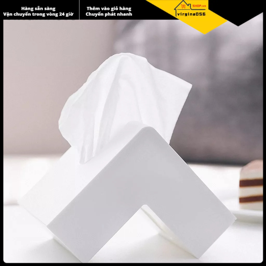 Virgina056 Phong Cách Bắc Âu Hộp Đựng Khăn Giấy Nhựa Giá Đỡ Cá Tính Đơn Giản Mô Bảo Quản Cho Nhà Hàng Máy Để Bàn Phòng Khách
