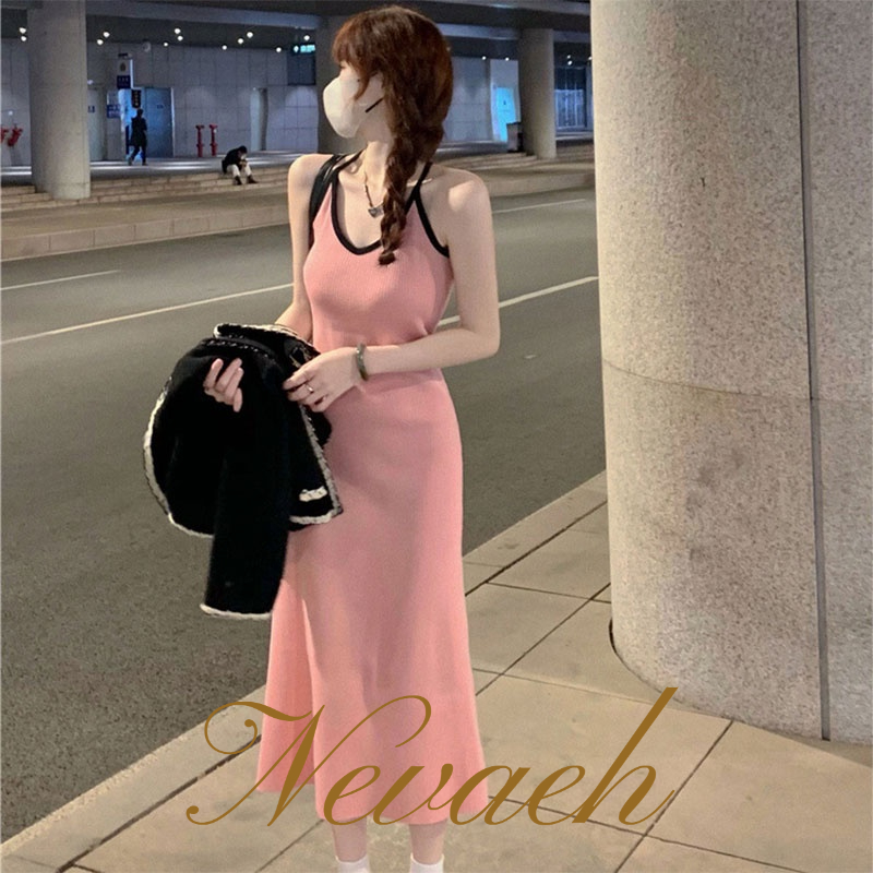 Đầm Dài Hai Dây Dáng Ôm Gợi Cảm Thời Trang Mùa Hè Phong Cách Hàn Quốc Dành Cho Bạn Nữ
