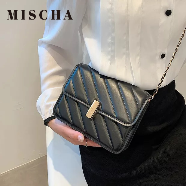 MISCHA Túi Đeo Chéo Vai Bằng Da PU Thời Trang Sành Điệu Cho Nữ
