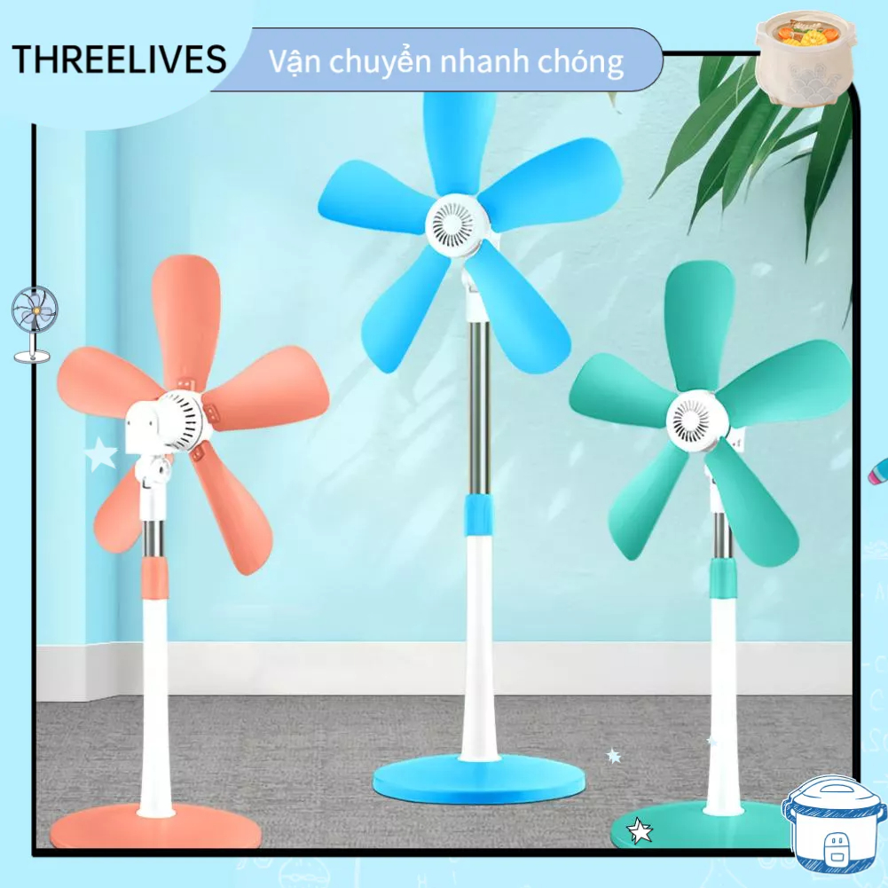 EasyHome Quạt Kính Thiên Văn Im Lặng 5 Cánh Mềm Lưới Miễn Phí Sàn Gió Thoải Mái Cho Phòng Ký Túc Xá Gia Đình