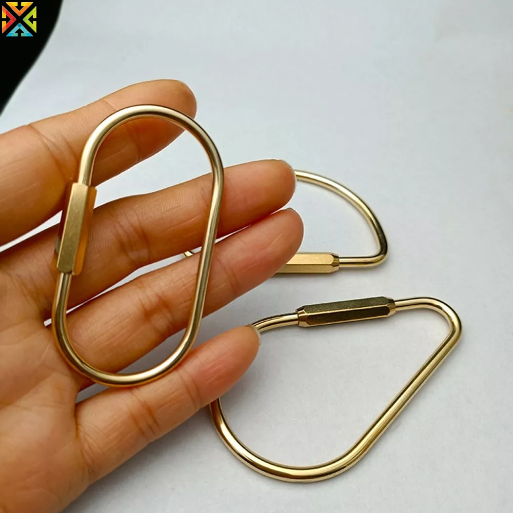 Móc Khóa Sinh Tồn Bằng Đồng Thau Màu Sắc Kèm Khóa Chữ D Tiện Dụng