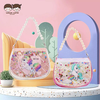 Wo·wo túi đeo chéo hình kỳ lân hoạt hình mini dễ thương thời trang hàn quốc cho bé gái