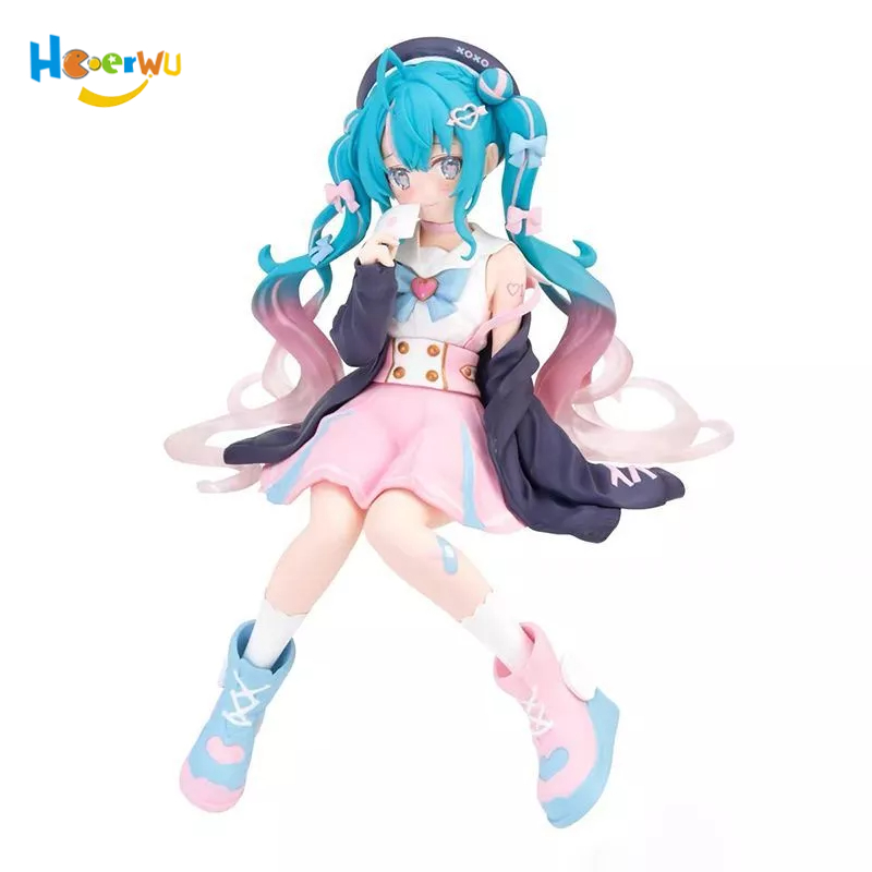 Haoerwu Mô Hình Búp Bê Công Chúa Hatsune MIKU Ngồi Được Làm Thủ Công Dùng Trang Trí Gầm Xe Hơi