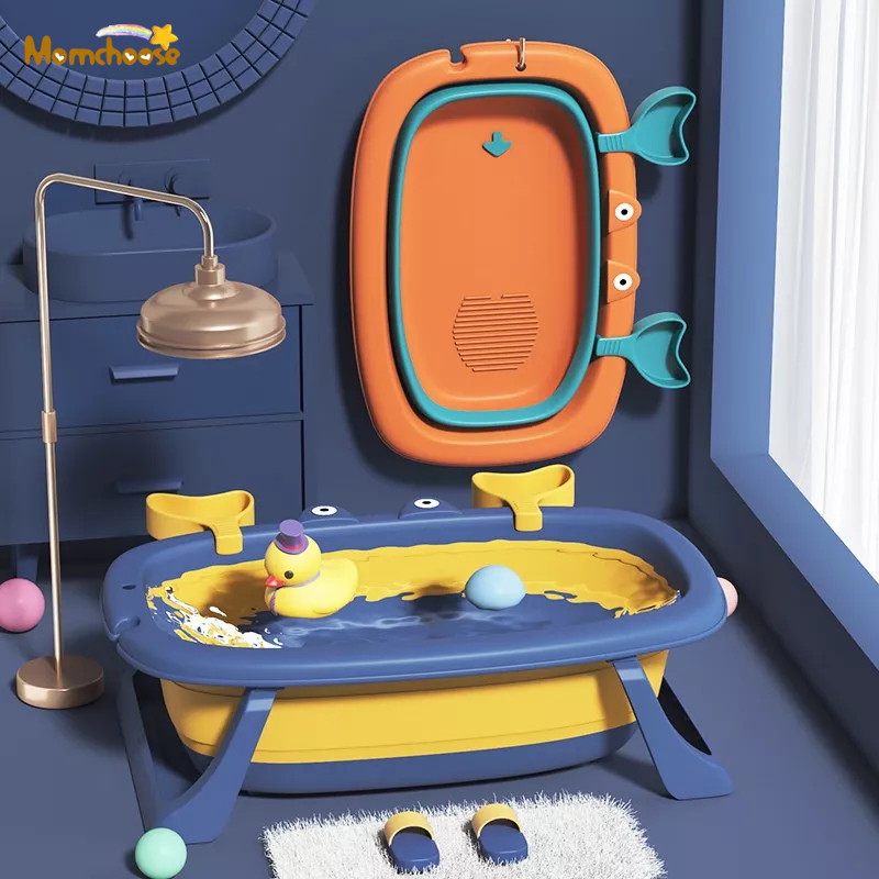 MOMCHOOSE Bồn Tắm Cỡ Lớn Có Thể Gấp Gọn Tiện Dụng Cho Bé Sơ Sinh có thể gập lại