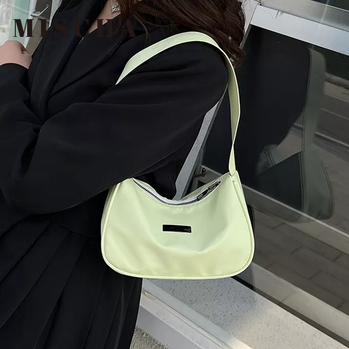 Mischa Túi Đeo Vai Màu Trơn Chất Liệu nylon Chống Thấm Nước Phong Cách Phương Tây Đơn Giản