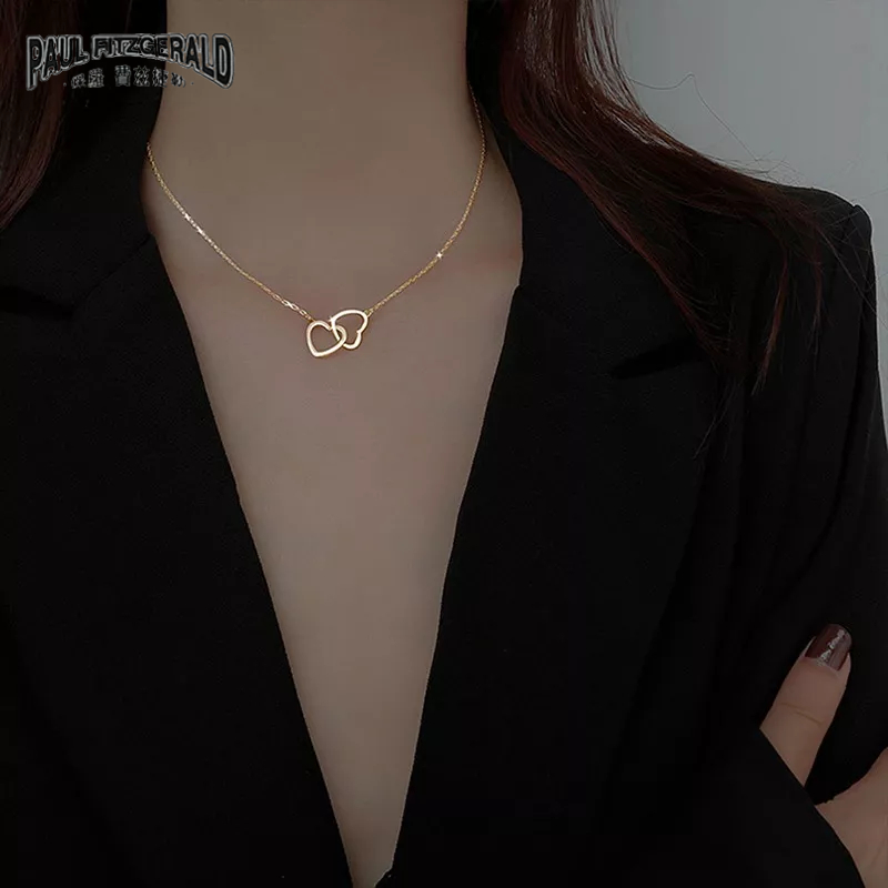 Vòng cổ PAUL FITZGERALD Trái Tim Đơn Giản Đa Năng Chất Lượng Cao