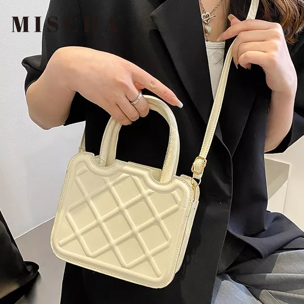 Mischa Túi Đeo Vai Hình Vuông Cỡ Nhỏ Bằng Da PU Màu Trơn Thời Trang Chất Lượng Cao