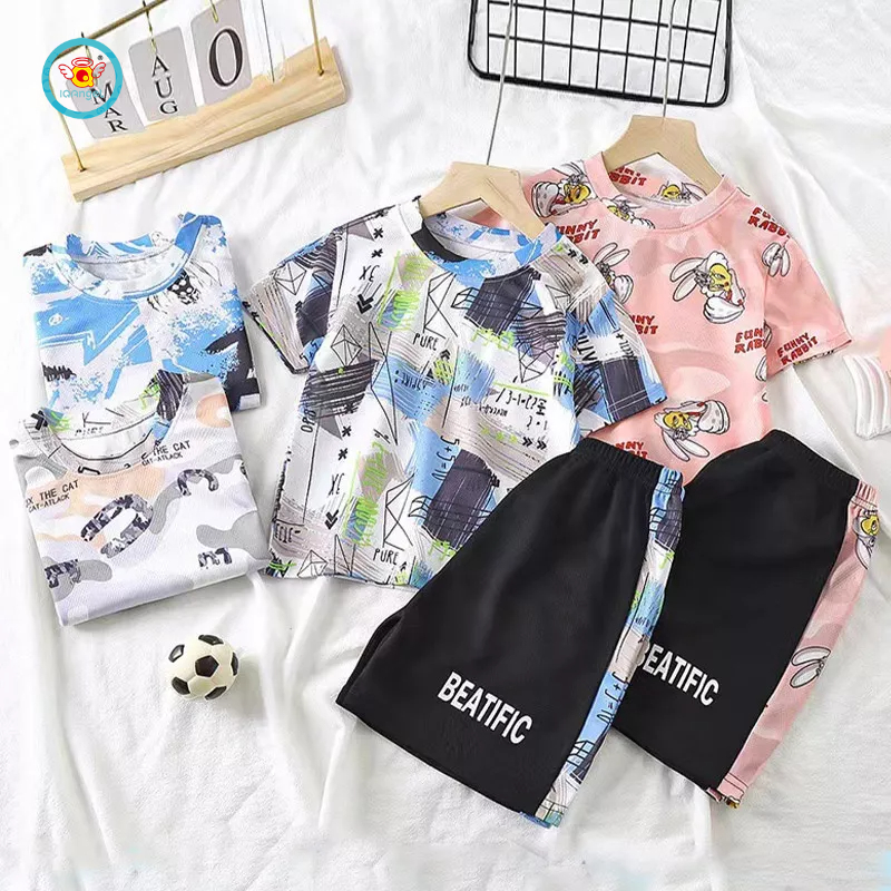 Set đồ thể thao IQ ANGEL ngắn tay nhanh khô thời trang cho trẻ em