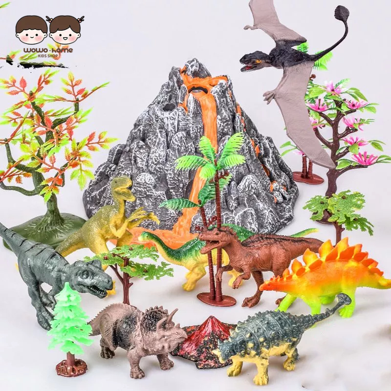 Set 24 mô hình khủng long Tyrannosaurus Brachiosaurus cỡ lớn độc đáo
