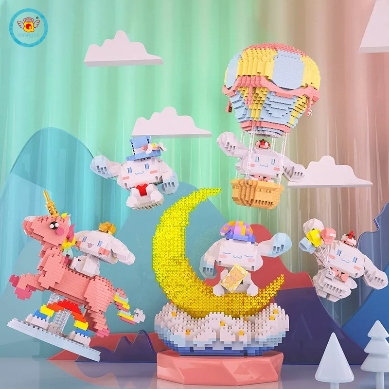 Bộ đồ chơi lắp ráp IQ ANGEL hình chú chó Cinnamon/ ngựa một sừng dành cho trẻ em