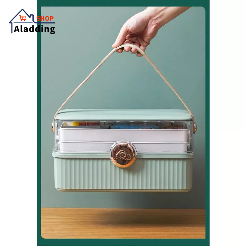 AladdingHộp Đựng Dụng Cụ Sơ Cứu Cỡ Lớn Bằng Nhựa Gấp Gọn Tiện Lợi