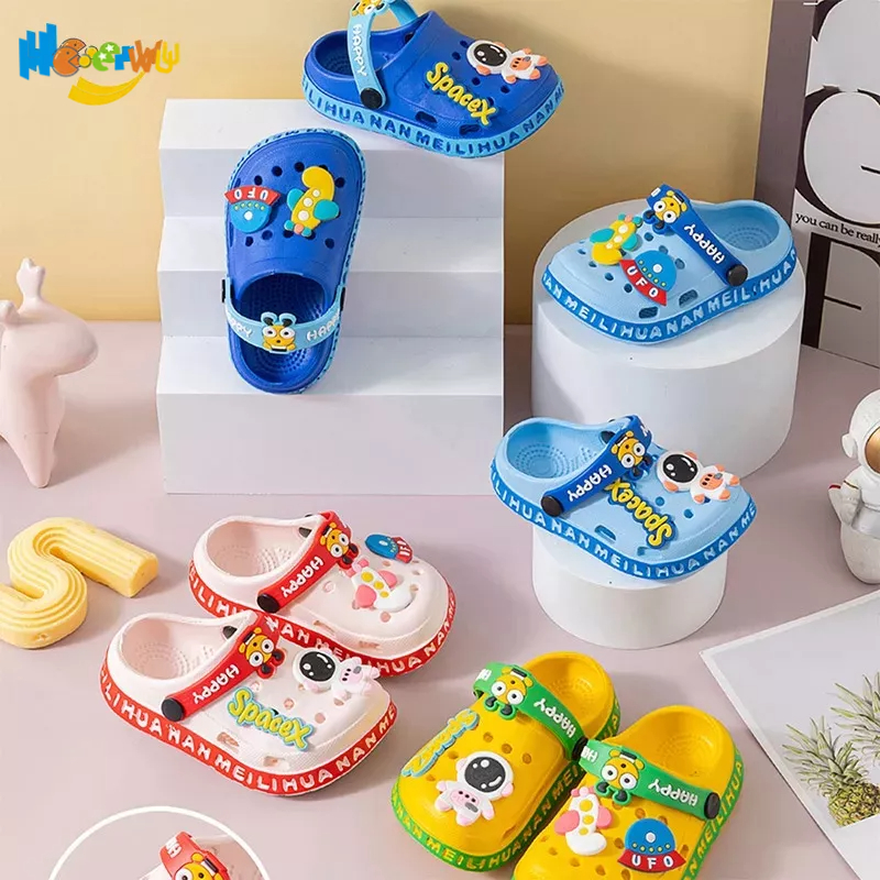 Haoerwu Xăng đan Đế Mềm Chống Trượt Thiết Kế Lỗ Thoáng Khí Thời Trang Cho Trẻ Em