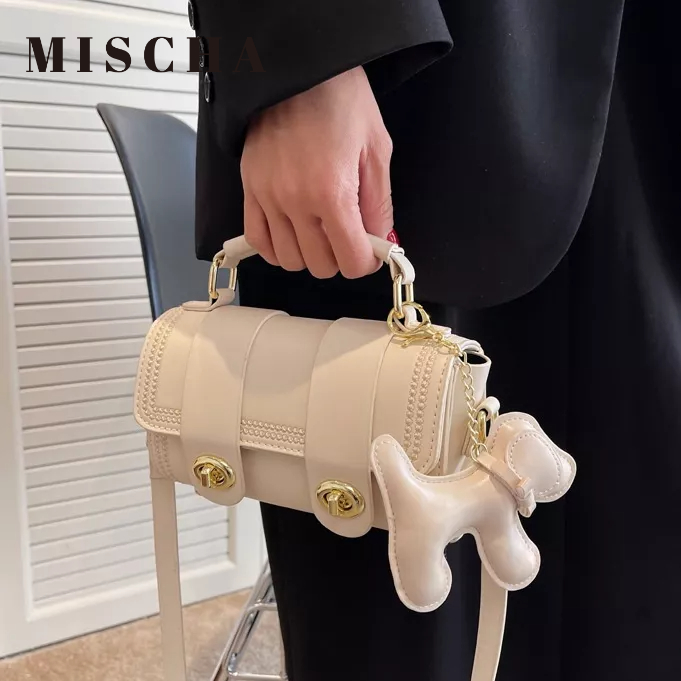 Mischa Túi Đeo Chéo Vai Bằng Da PU Chất Lượng Cao Màu Tương Phản Hợp Thời Trang Dễ Phối Đồ
