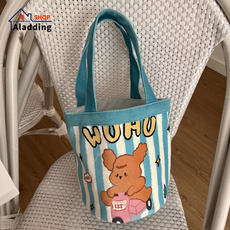 AladdingTúi Xách Vải canvas In Họa Tiết graffiti Dễ Thương Phong Cách Hàn Quốc Cho Mẹ Bỉm Sữa