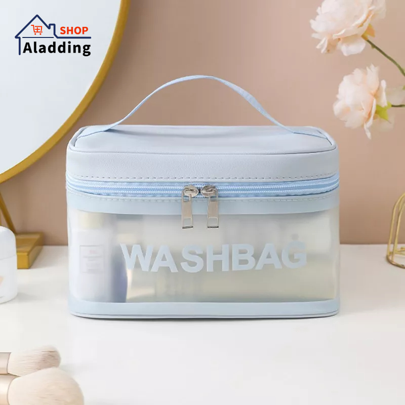 Aladding Túi Đựng Mỹ Phẩm Bằng PVC Hình Vuông Nhiều Màu Sắc Sức Chứa Lớn Tiện Dụng